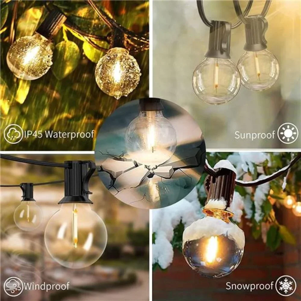 Outdoor String Lights 300 FT, Patio Lights Outside with 156 G40 Shatterproof LED